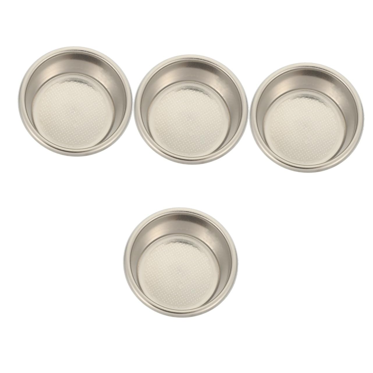 Uonlytech 4pcs Professional Espresso Filter Basket for Dual Coffee Machines Stainless Maker Strainer Reusable and Espresso Filter for Enhanced Brewing