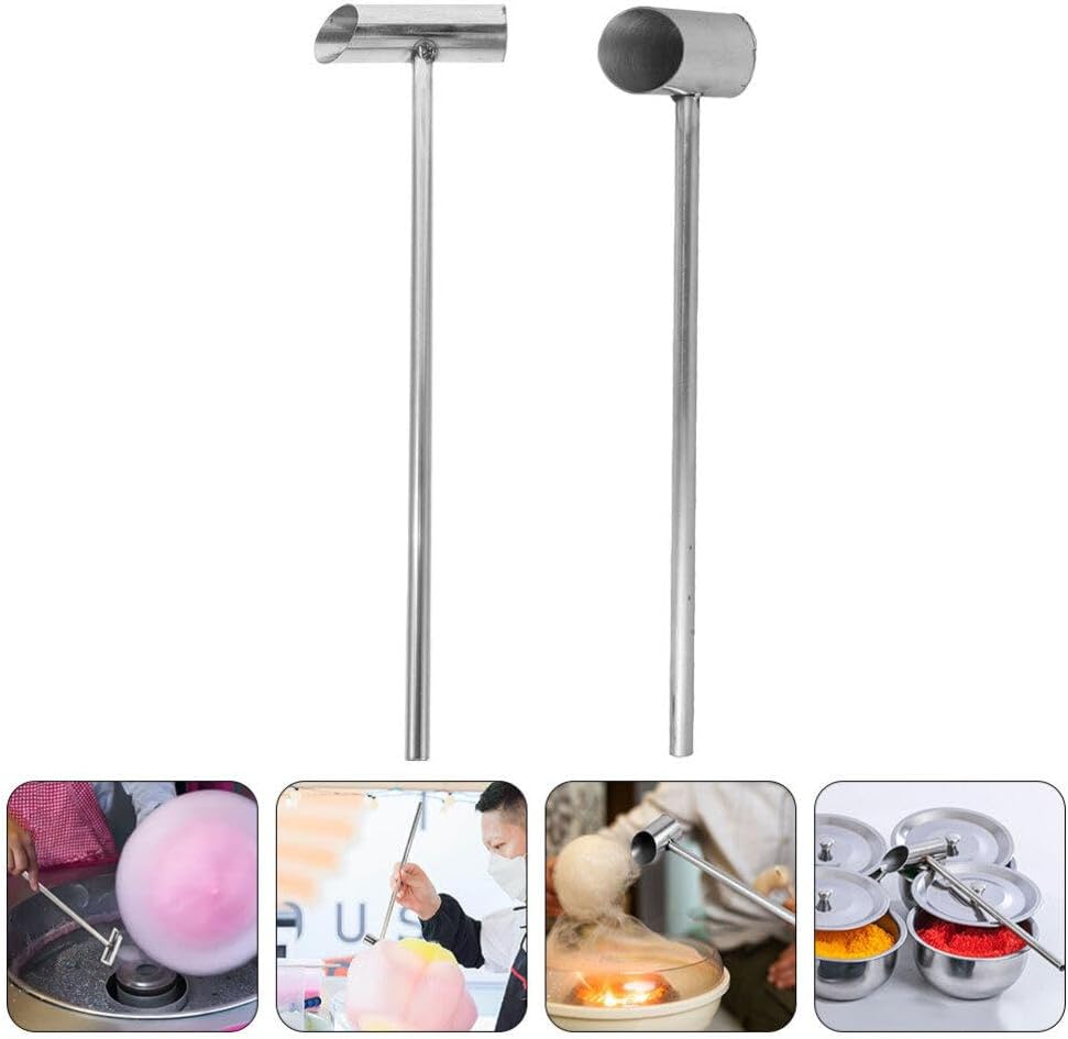 Cabilock 2pcs Multi-function Marshmallow Sugar Scoop Wear-resistant Food Scoop for Marshmallow Machines Easy to Clean Candy Accessory for Home Use and Supermarkets