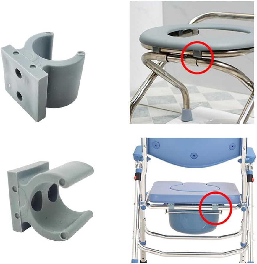 10 Pack Toilet Seat Riser Cushion Mount Clamp Replacement Raised Toilet Seat Pad Bracket Clips for Adjustable Raised Toilet Seat with Handles Padded Seat Senior Elderly Elevated Toilet Seats