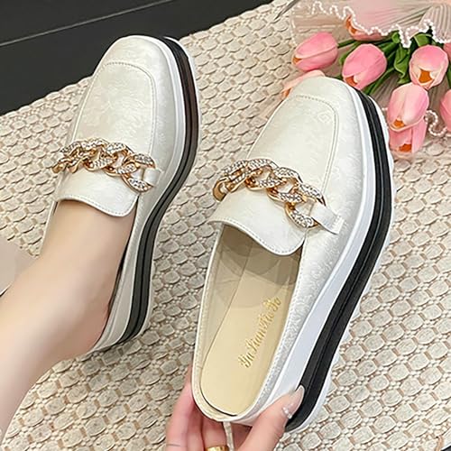 Women's Platform & Wedge Mules Closed Toe Slip on Retro Wedge Shoes 2024 Fashion Dress Shoes Lightweight Comfortable Sneakers3