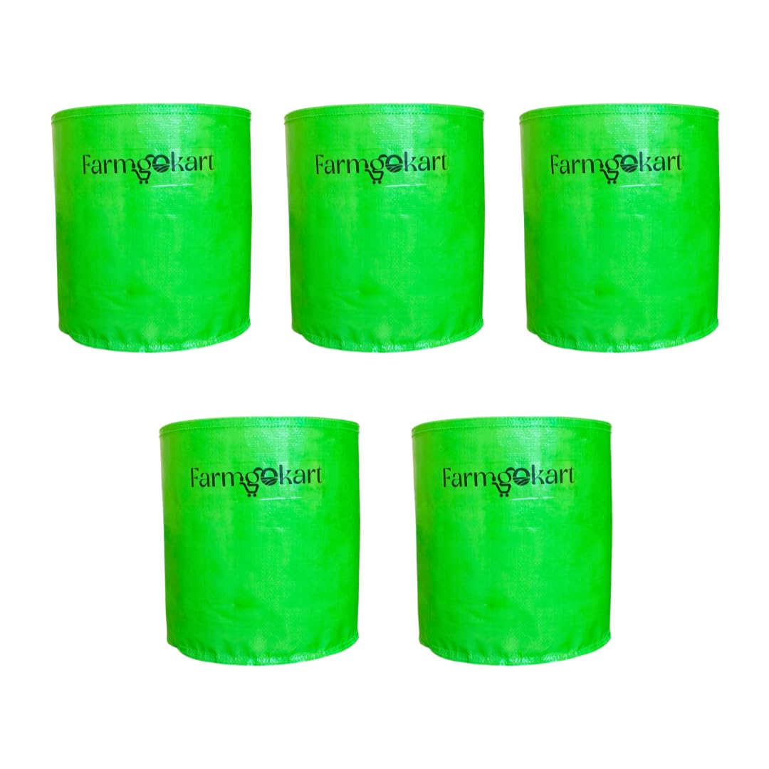 farmgokart | 12 INCH (H) x 12 INCH (W) Plants Grow Bags | HDPE UV Protected 300 Micron Round Green Colour | Pack of 5 | (B0CKDKFZHZ) Amazon Price History, Amazon Price Tracker