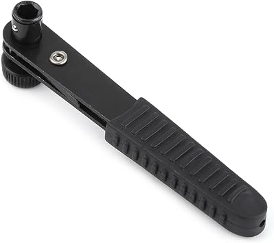 Wrench,1/4 Black Ratchet Wrench Screwdriver Handle for Driver Bits Quick Socket Tool
