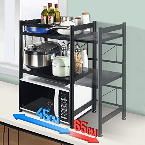 Support de cuisine pour four à micro-ondes rétractable et réglable pour comptoir - 3