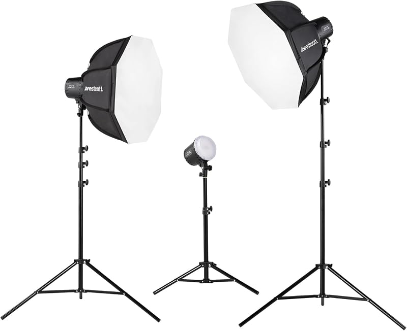 Westcott U60-B Bi-Color LED 3-Light Softbox Kit for Content Creators, Product Photography, Actor Self Tapes, and Interviews | Actor Self Tapes, Product Photography