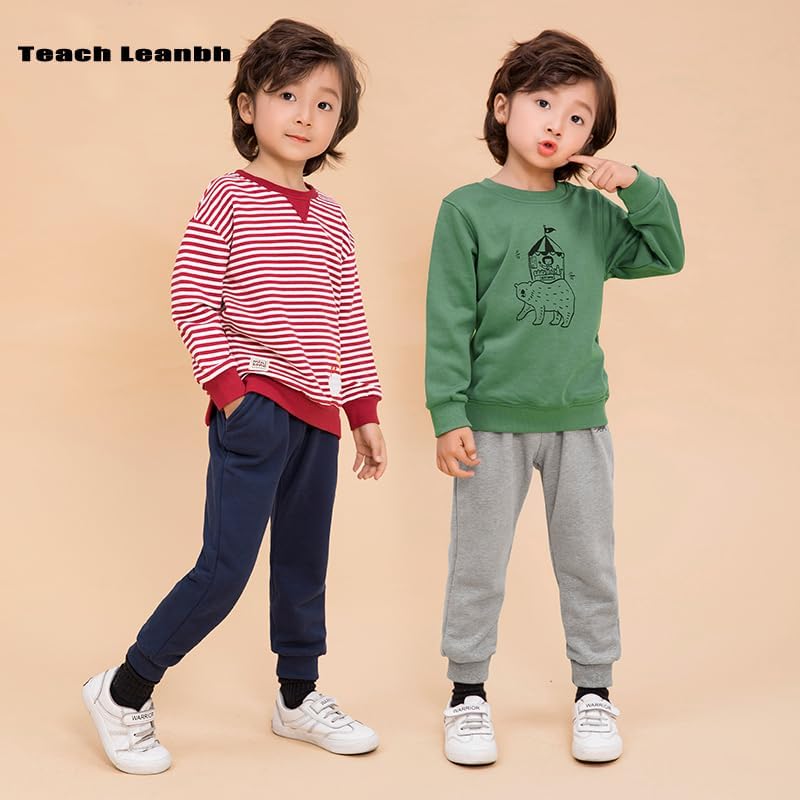 Miniatura 5 de Paquete de 2 pantalones deportivos de vellón fino para bebés y niñas, pantalones deportivos con cordón