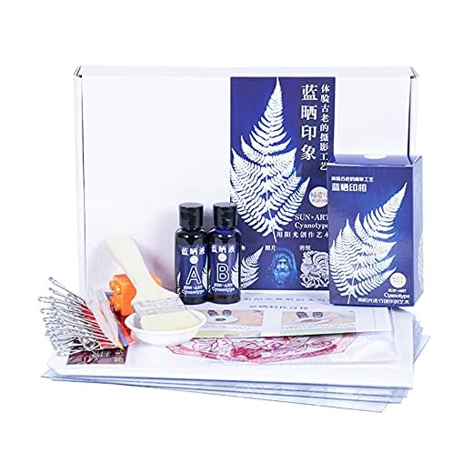 Syina Cyanotype Set de ferricianuro de potasio cianotype Printing DIY Kit cianotype Kit para impresión solar Impresión Solar Cyanotype Sensitizer Set para Sunography