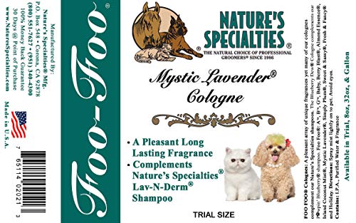 Nature's Specialties Foo Foo Mystic Lavender Cologne For Dogs Cats, Non-Toxic Biodegradeable, 8Oz (Fml8Ounces) #TOP1