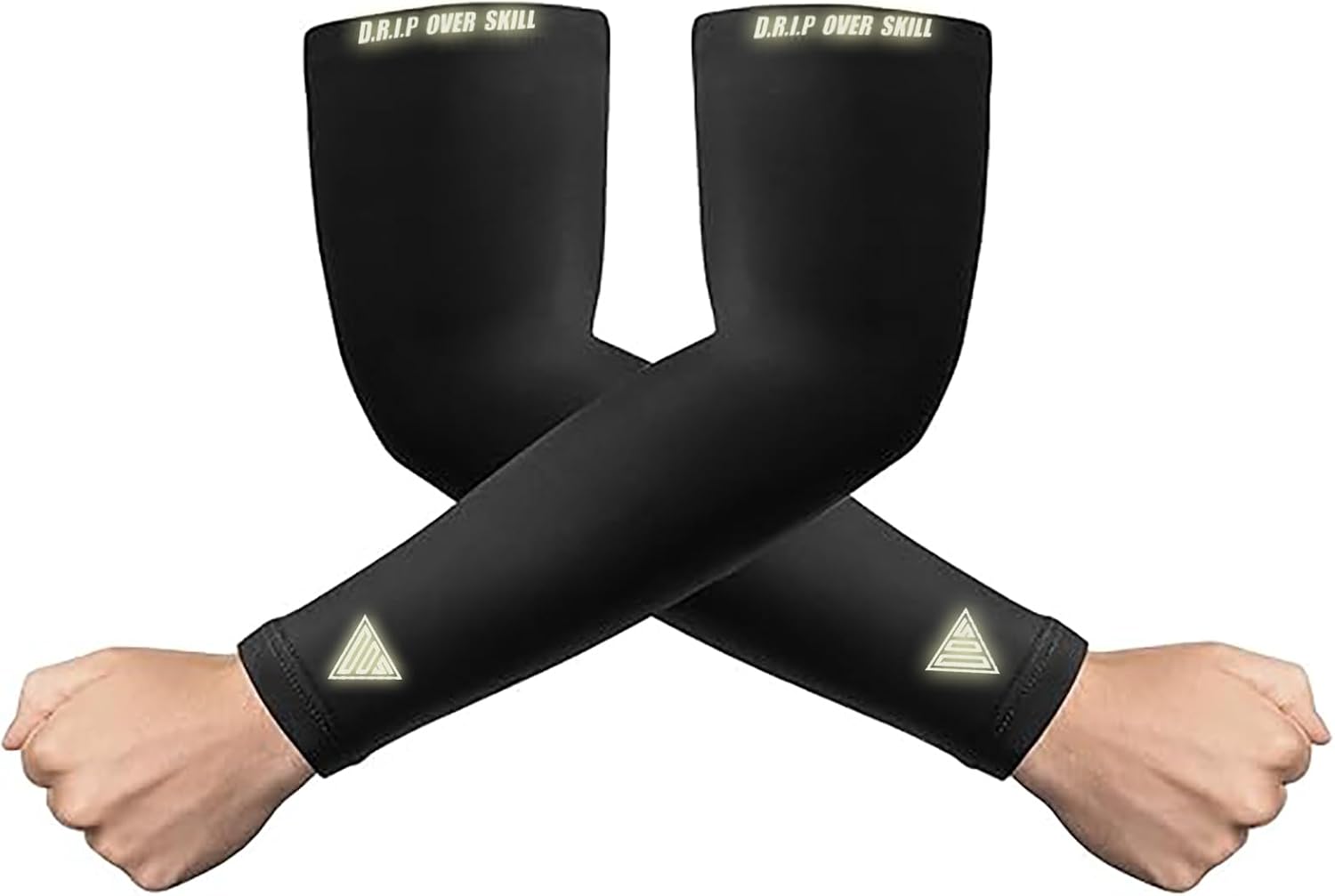 D.R.I.P Over Skill Arm Sleeves for Baseball & Football, 2 Pack, Non-Slip Compression, Breathable & Wicks Sweat, UPF 50