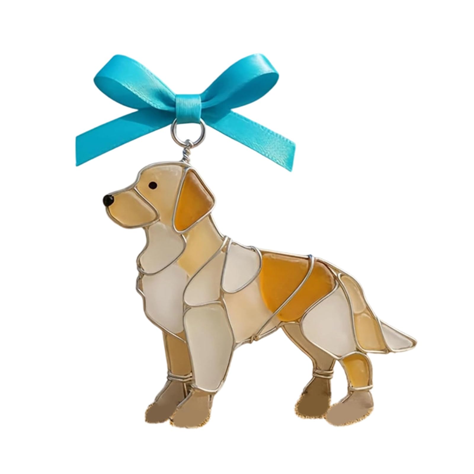 Tsophreniq Creative Dog Shape Light Capturing Ornament to Brighten Any Room Festively Festival Acrylic Hanging Pendant