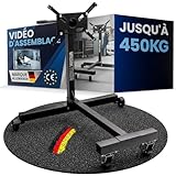 WERKTHOR Support Moteur Atelier 450kg | Support Moteur Rotatif 360° Professionnel | Support Moteur Acier Stable pour Révision Moteur Auto Diesel Essence