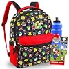Mario Backpack Set - Bundle of 16 Super Mario Bag Plus Water Bottle, Stickers, More | Super Mario Bros School Supplies for Kids