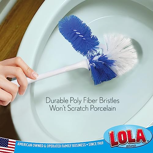 Image of LOLA Classic Toilet Brush w /Under-The-Rim Scrubber, 1 Count