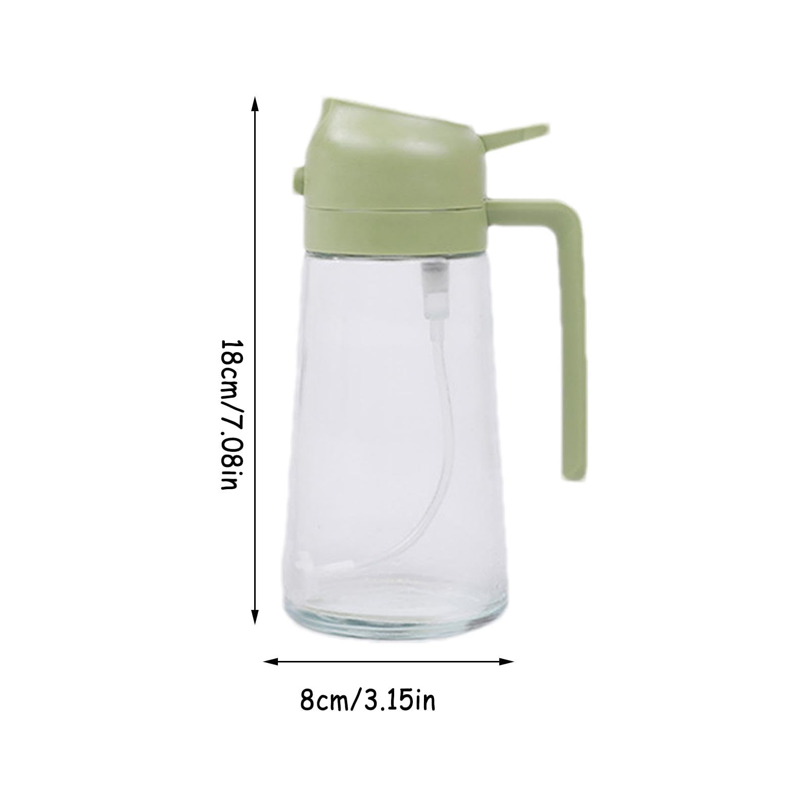 Bottiglia Dispenser Olio Da Cucina - Spruzzatore Con Controllo Flusso, Vetro 470 Ml | Per Condimenti Precisi E Sani