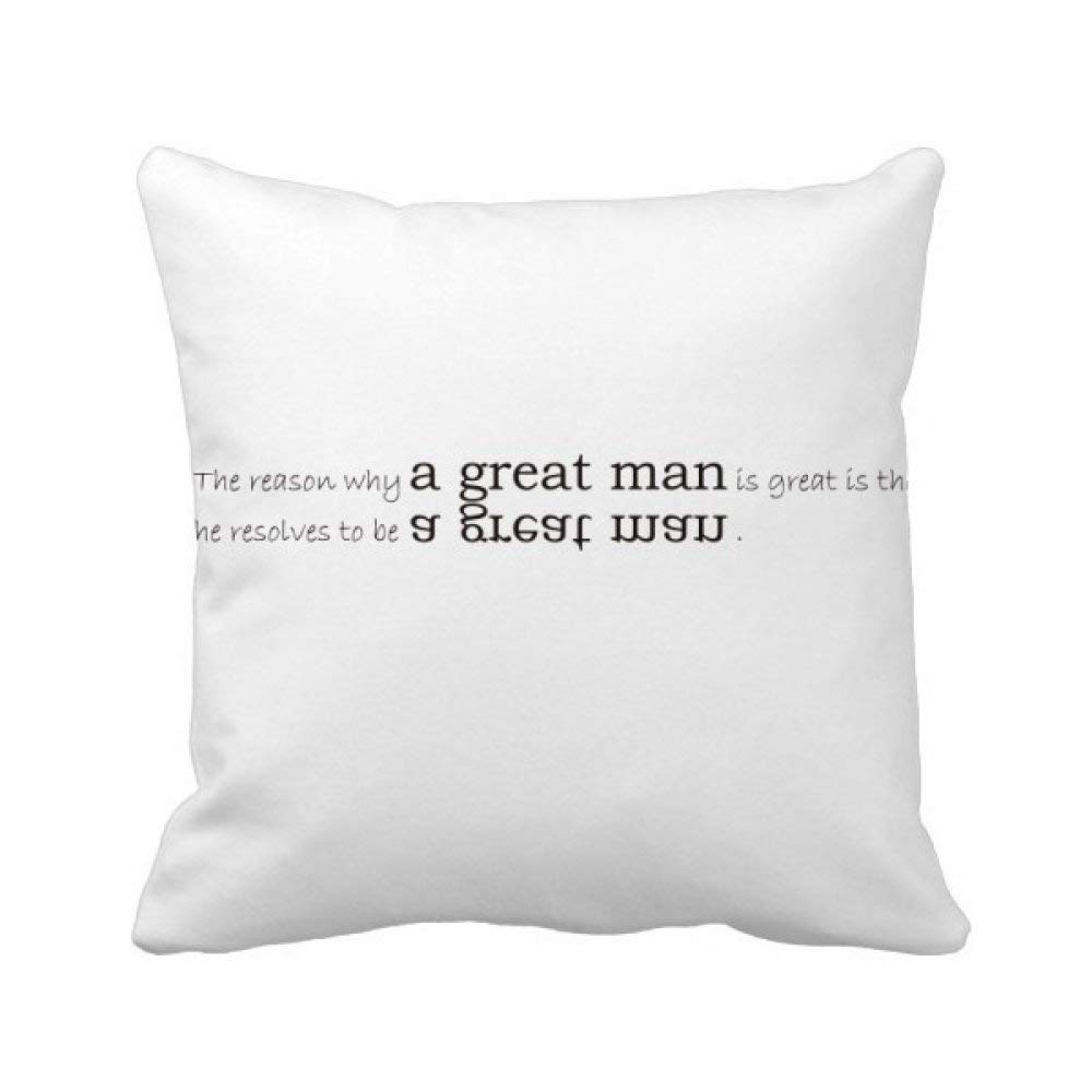 Housse de coussin carrée cadeau idéal homme inspirant anniversaire pendaison de crémaillère
