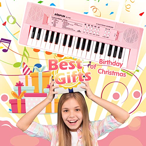 Electronic Piano Keyboard 37 Key Piano For Kids Keyboard Piano With Microphone Learning Musical Toys For 3 4 5 Year Old Boys Girls Birthday Gifts Age 3-5 #TOP2