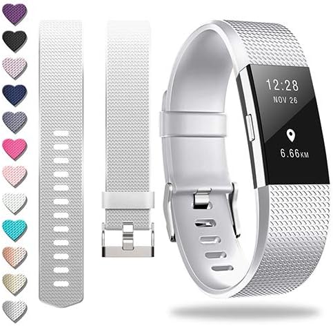 ZEROFIRE Compatible for Fitbit Charge 2, Replacement Adjustable Sport Bands for Charge 2 Heart Rate Fitness Wristbands, Women Men, Small and Large
