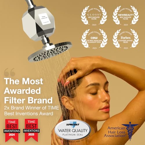 Image of Filterbaby Diamond Shower Filter, IAPMO Certified to NSF177 Standard,Expert Developed Filter for Skin&Hair,Lab Tested to Reduce up to 99%Chlorine,Chloramine&Impurities,Eco Friendly Long Lasting,Chrome