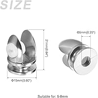 Vista 2 de METALLIXITY Soporte para estante de vidrio (para 0.197-0.315 in de grosor), 4 piezas, clips de vidrio de aleación de zinc, soporte de abrazadera