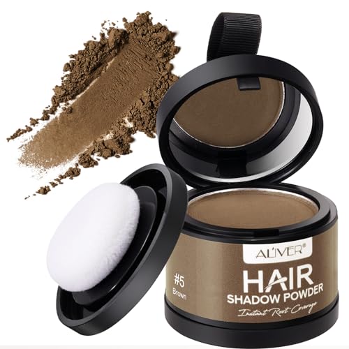 Ritocco Ricrescita Capelli, 4g Polvere per Capelli Waterproof Correttore per Infoltimento Capelli Donna e Uomo, Hairline Shadow per Riempire Capelli Diradati (Marrone)