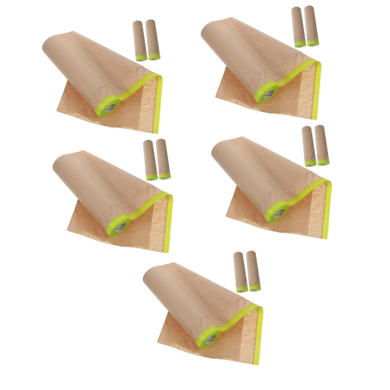 SHINEOFI 5 Set Pellicola di Mascheratura Carta Crespa Nastro di Mascheratura Nastro Adesivo Nastro Decorativo Nastro per Pittura Nastro Biadesivo Nastro di Mascheratura per La 3 * 5