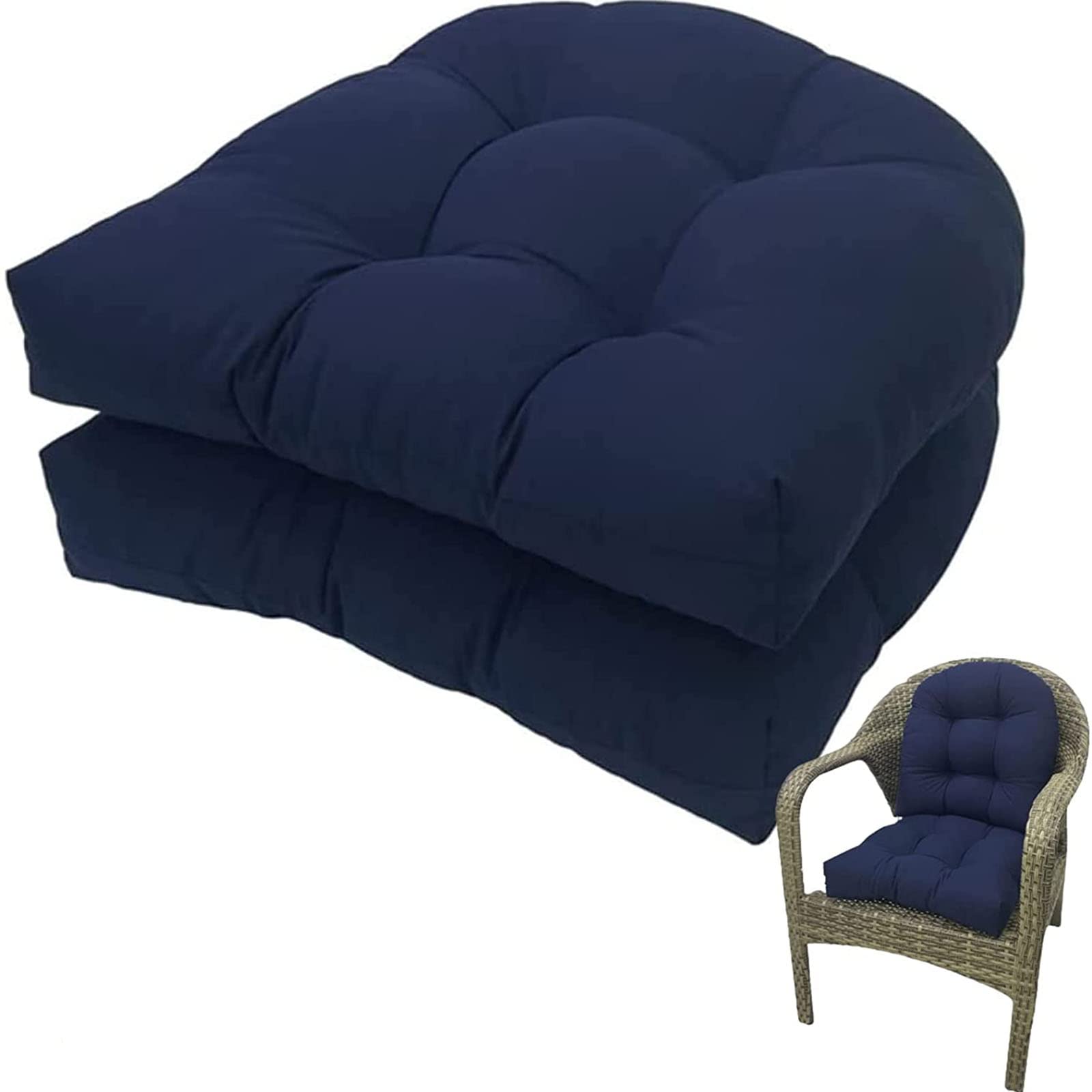 Waigg Kii Dik Zitkussen voor Stoel, Kussens voor Huis en Tuin 45x45 50x50cm, Slipvast Stoelkussen voor Patio Kantoor Binnen Buiten (50x50x5cm, Groen