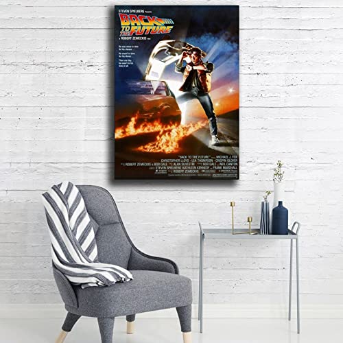 Lffii Back To The Future Time Travel Movie Poster Decorative Painting Canvas Wall Art Living Room Posters Bedroom Painting 16X24Inch(40X60Cm) #TOP4