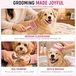 Dog Grooming Kit 8-in-1 - Dog Brush for Shedding, Nail Clipper, Double-Sided Comb and Deshedding Tool, Suitable for Large Small Long Short Haired Dogs, Professional Dog Grooming Tools