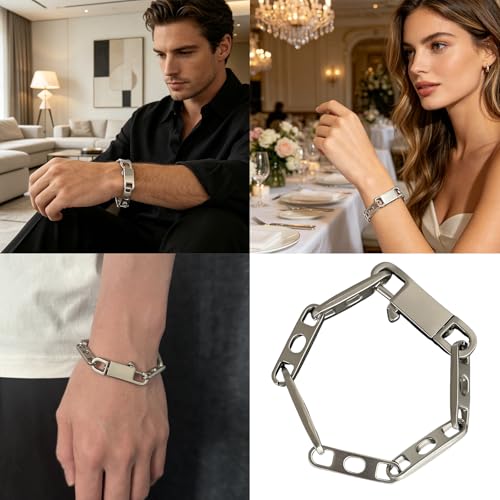 Bracelet de serrure géométrique ajustable pour ajustement parfait punk - 2