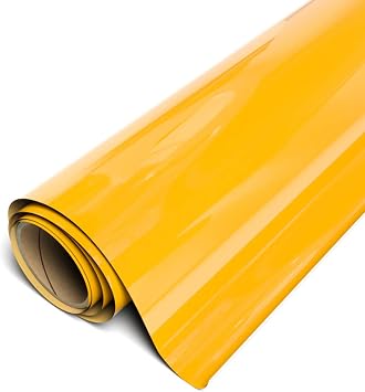 Siser EasyWeed Heat Transfer Vinyl 11.8" x 5ft Roll Sun Yellow - Compatible with Siser, Cricut, Silhouette and Other Craft/Professional Cutters - CPSIA Certified