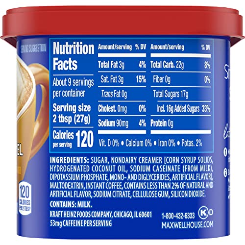 Maxwell House International Coffee Vanilla Caramel Latte, 8.7-ounce Cans (Pack of 3) - Thumbnail 2