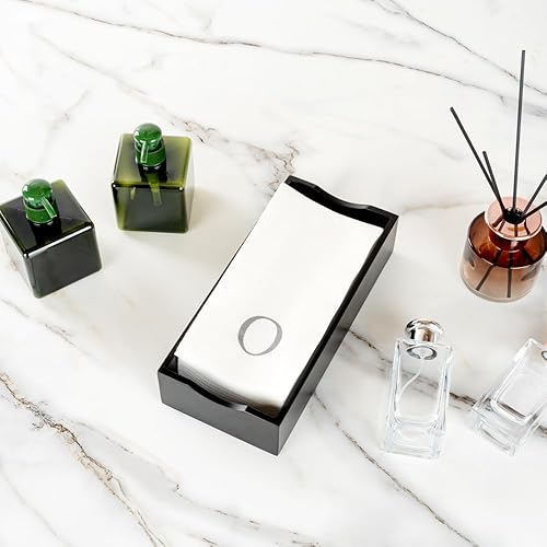 Miniatura 400 de Luxenap - Toallas de invitados de 15.8 x 7.9 pulgadas, 50 toallas de mano con letras plateadas, letra "P", fuente Sans Serif, servilletas de papel