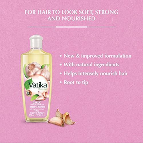 Dabur Vatika Naturals Enriched Hair Oil (Garlic) #TOP3