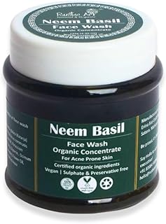 Rustic Art Neem Basil Face Wash Concentrate | Acne Control, Deep Cleansing | Natural Neem, Basil, Lavender | Sulfate Free...