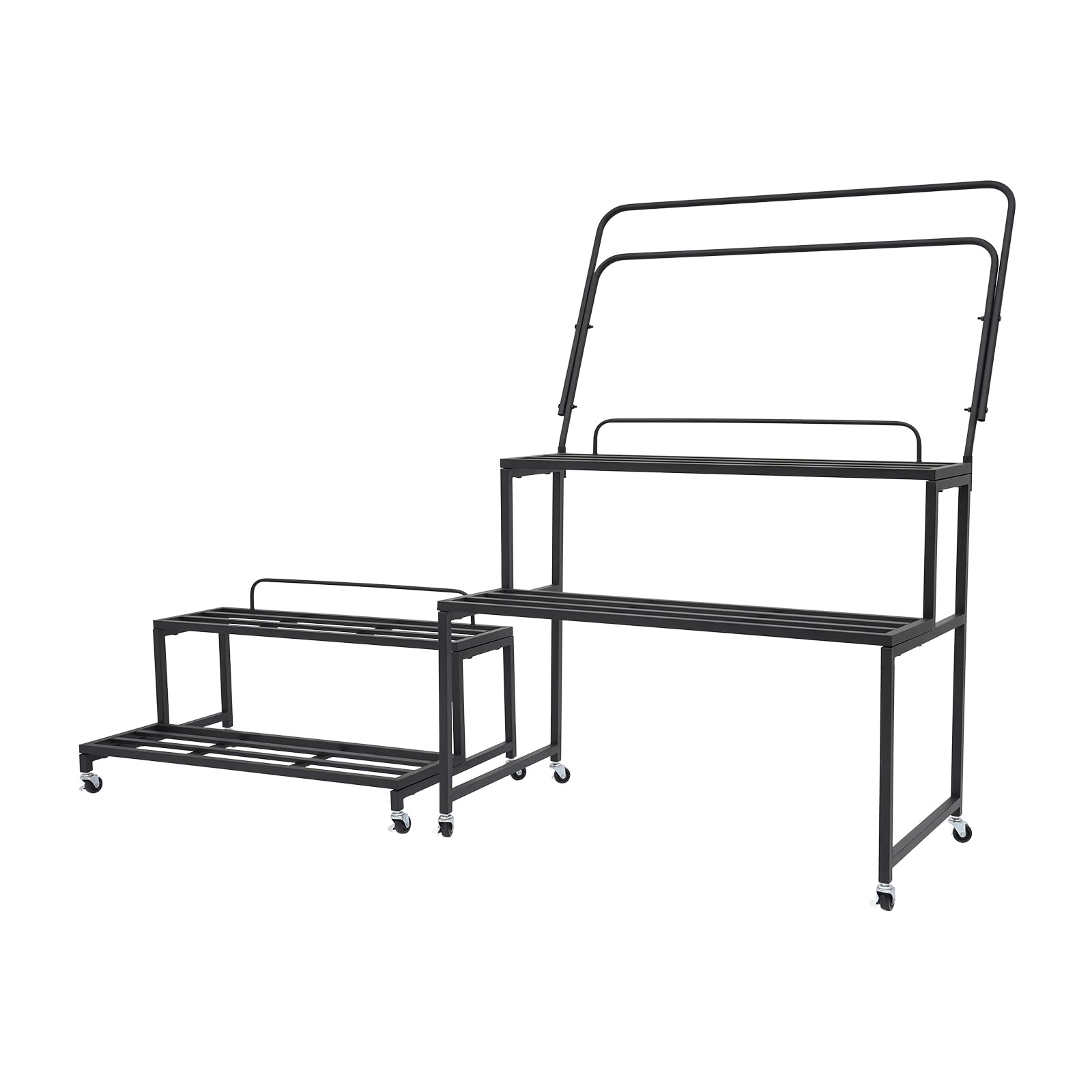 2-stufiger Pflanzentreppe Blumenständer Metall, Multifunktionales Pflanzenregal mit großer Kapazität Pflanzenständer, Blumenbank Blumentreppe für Outdoor Indoor Balkon Garten
