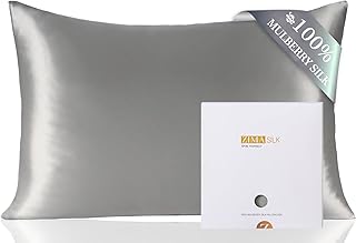 ZIMASILK 100% Mulberry Silk Pillowcase for Hair & Skin, 19 Momme Both Sides Pure Silk, 600 Thread Count, Hidden Zipper, 1p...