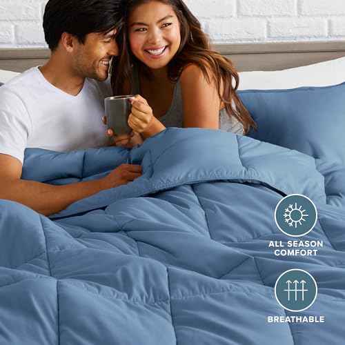 Image of Bare Home Comforter Set - Full Size - Ultra-Soft - Goose Down Alternative - Premium 1800 Series - All Season Warmth (Full, Coronet Blue)