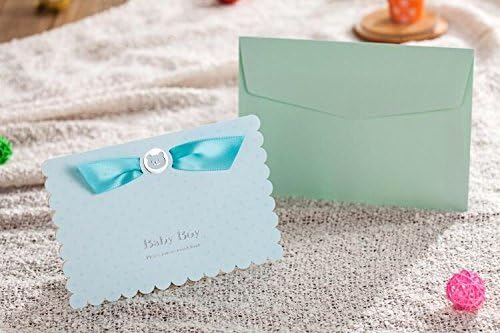 Floratek 30 PCS Baby Shower Invitations Baby Boy Birthday Invite Cards Blank Invitations with Envelop Baby Shower Favors Collections for Guest Baby Shower Decorations and Supplies
