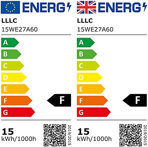 15w GLS LED Light Bulb E27 Edison Screw Very Bright 15w Equivalent 135w Cool White A60