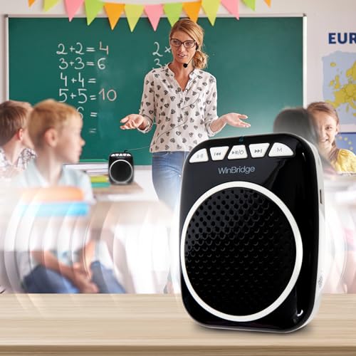 WinBridge-WB001-Portable-Voice-Amplifier-with-Headset-Microphone-Personal-Speaker-Mic-Rechargeable-Ultralight-for-Teachers-Elderly-Tour-Guides-Coaches-Presentations-Teacher