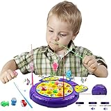 [Lernspielzeug für Kleinkinder]: Kinder können mit Freunden oder Eltern Angelspiele spielen. Durch das Fischen nach bunten Fischen können Kinder ihre Hand-Auge-Koordination und Farberkennung verbessern, was die Fähigkeiten und die Fantasie der Kinder fördert.