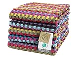 ZOLLNER 5er Set Geschirrtücher - bunt - 45x90 cm - Baumwolle - aus Restgarnen - 60°C waschbar - Hotelqualität - Oeko-TEX® Zertifiziert