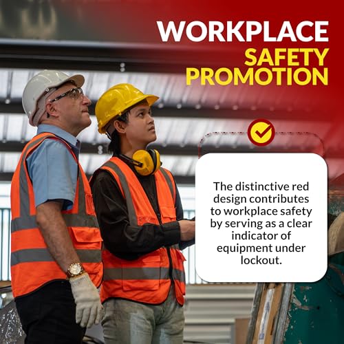 Goppli Cadeado de bloqueio de segurança diferente de chave vermelha com manilha de aço regular e dua