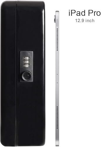 Miniatura 6 de Decaller Caja de dinero con cerradura de combinación, caja de seguridad de metal pequeña con bandeja de dinero, 7 45 x 6 45 x 3 35 pulgadas, color