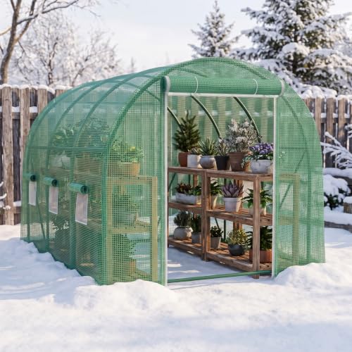 10×7×7 FT Greenhouses for Outdoors Heavy Duty, Large...