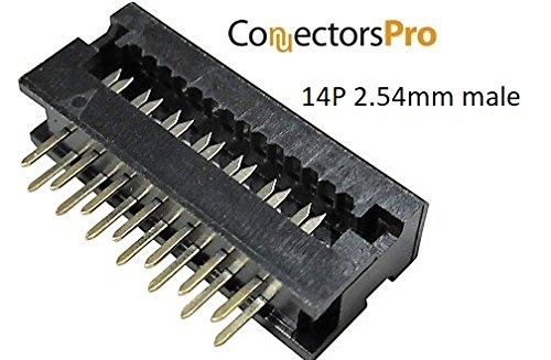 Conectores IDC macho 14 pines 2.54mm pack 25 miniatura 3