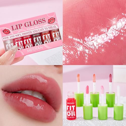 ADMD 6-Color Velvet Lip Gloss Set Creamy, Moisturizing, Non-Sticky Lip Oil Tint with Shine & Long-Lasting Wear — view 2