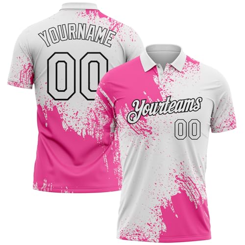 Custom Golf Polo Shirts Funny Bowling Jersey for Men Women Youth, Personalized Tennis Sports Fans Uniforms Pullover Tees