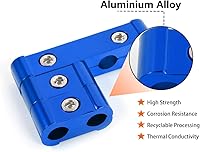 Vista 4 de muge racing Kit separador divisor de cables de bujía del motor Compatible con separadores de cable de aleación de aluminio de 8 mm 9 mm 10 mm azul