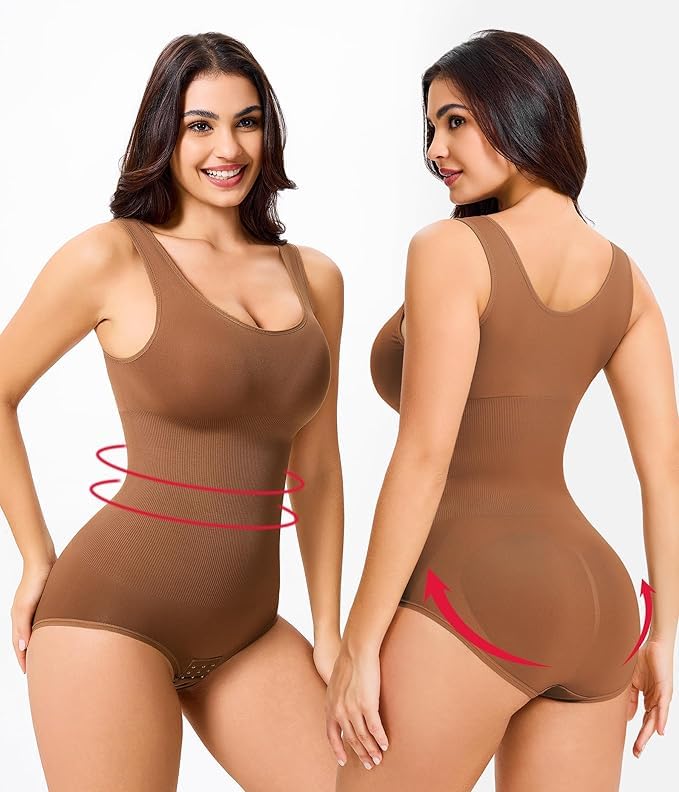Image of ALYNE Waist Trainer Seamless Round Neck Tummy Control Shapewear Bodysuit - Firm Control, Slimming, Comfortable & Invisible Under Clothing