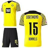 PUMA Borussia Dortmund BVB Heimset 2021 2022 Home Kit Sponsor BL Logo Herren Mats Hummels 15 Gr M